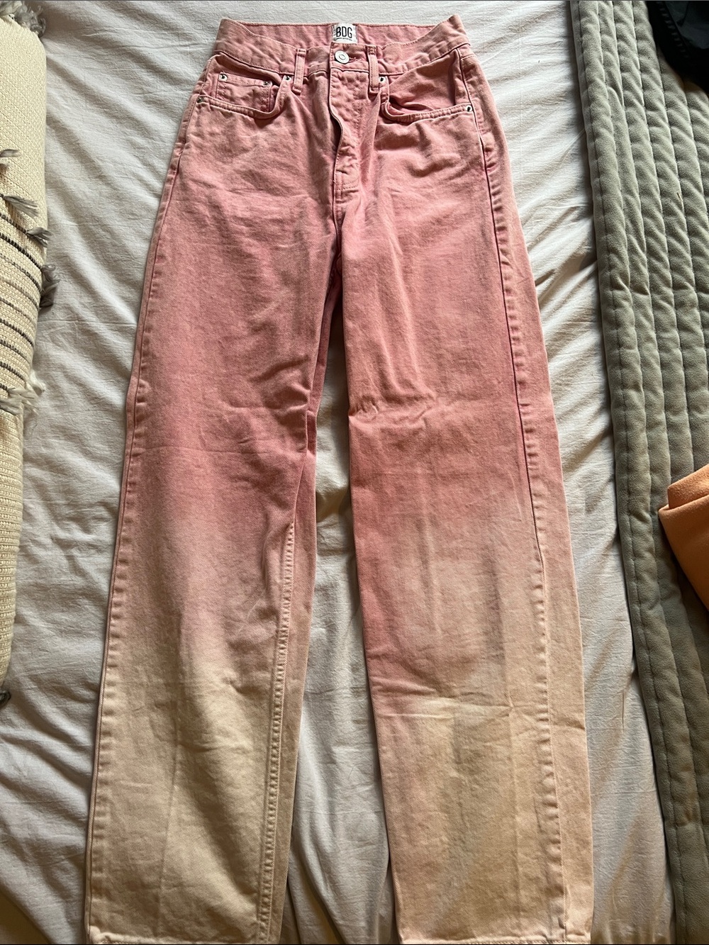BDG Straight-Leg Jeans in Pink Ombre